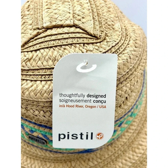 New Pistil Wide Brim Floppy Summer Straw Sun Hat Beach Women's Unisex OS NWT - Picture 7 of 13